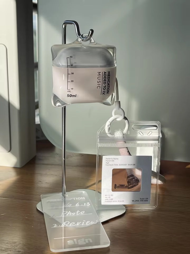 New for Airpods Pro1/2 Drip Blood Bag Earphone Case for Airpods 4 Bluetooth Silicone Transparent Headphone Case Protective Cover