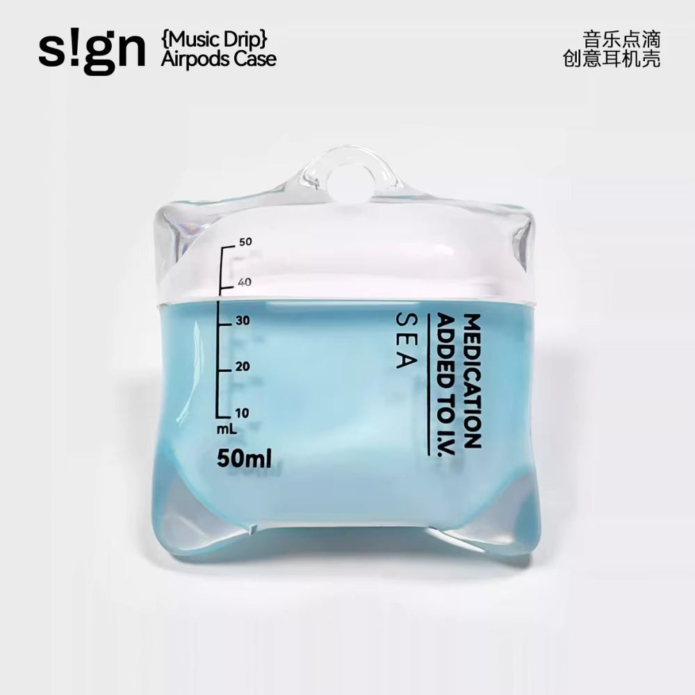 New for Airpods Pro1/2 Drip Blood Bag Earphone Case for Airpods 4 Bluetooth Silicone Transparent Headphone Case Protective Cover