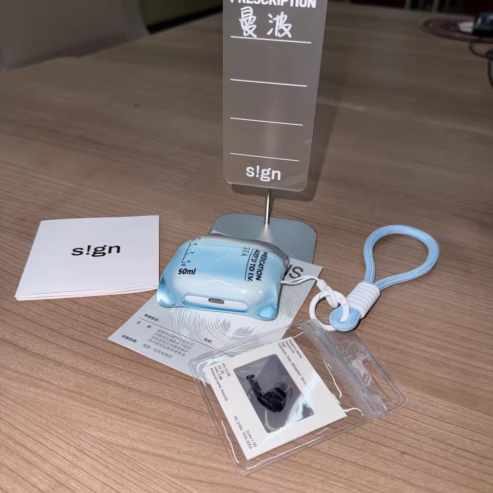 New for Airpods Pro1/2 Drip Blood Bag Earphone Case for Airpods 4 Bluetooth Silicone Transparent Headphone Case Protective Cover